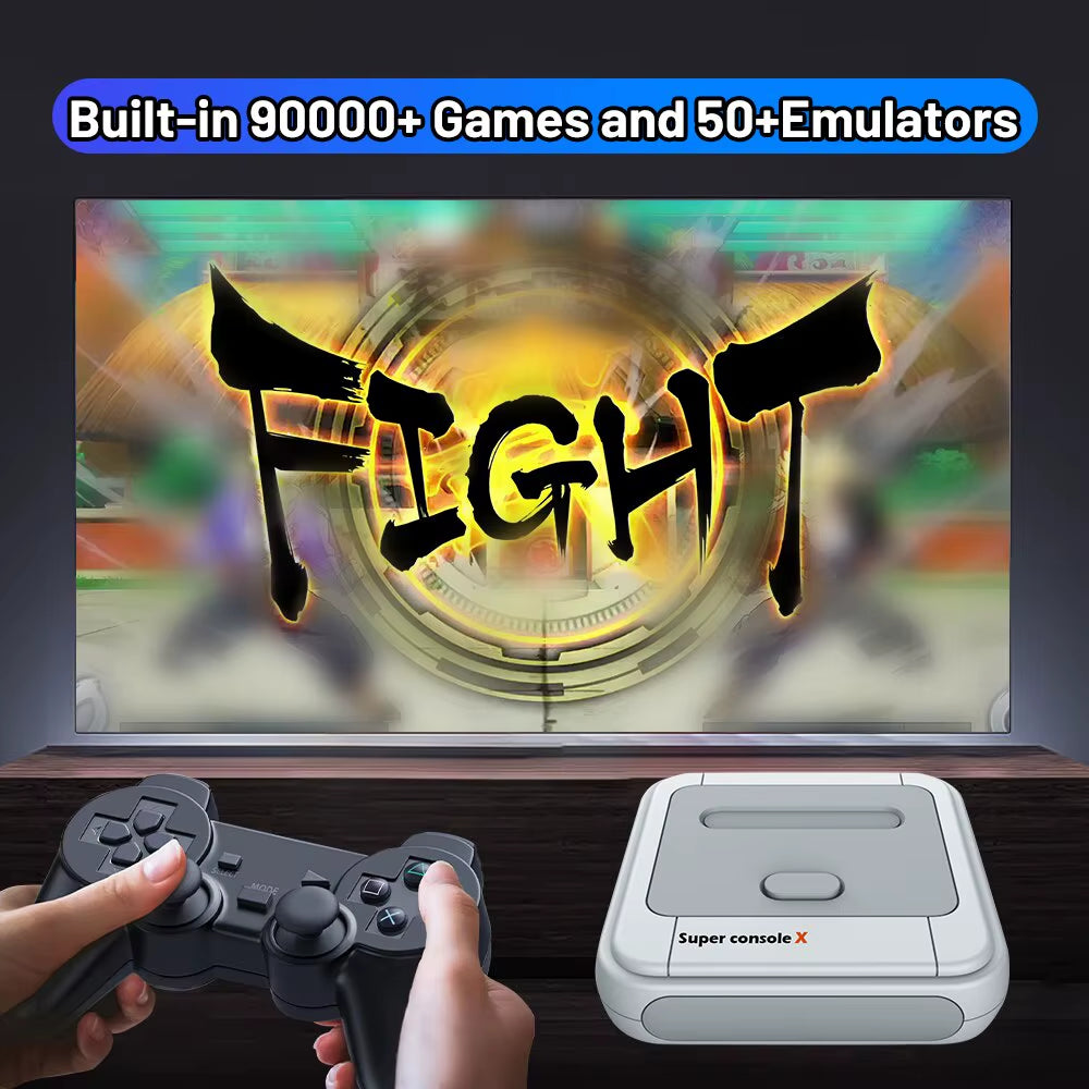 Game Box Super Console X Retro Video Game Console Support 90000 Games 50 Emulators for PS1/PSP/MAME/DC with Controllers
